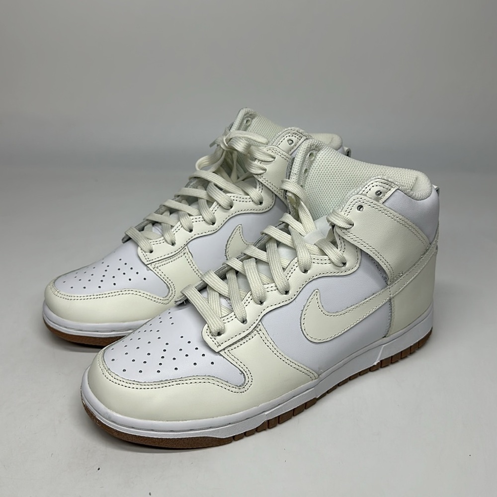 USED Women’s Nike Dunk High White Sail/Gum DD1869-109 No Box - Picture 4 of 7